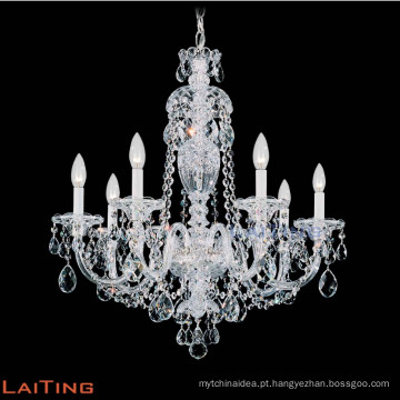 Cheap candelabros de cristal de corrente de prata